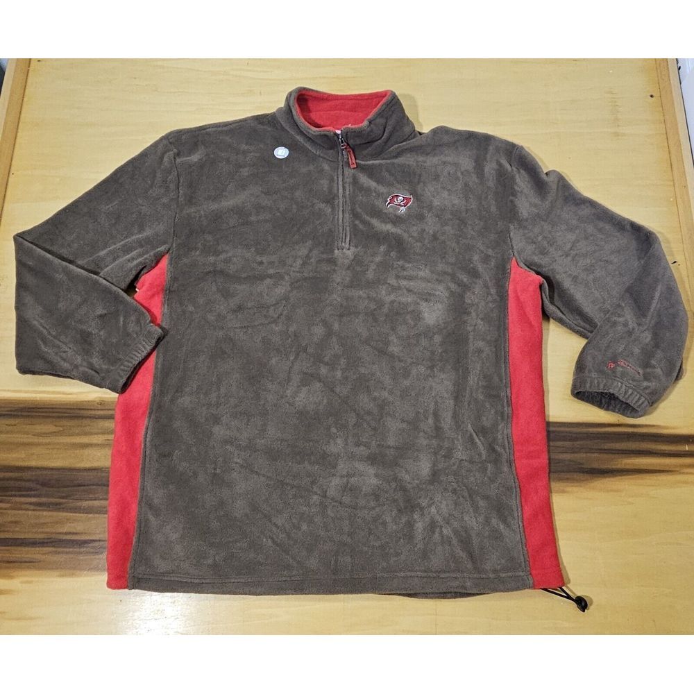 NFL Tampa Bay Buccaneers  Sweater Adult XXL Brown / Red‎ Fleece Pullover Logo